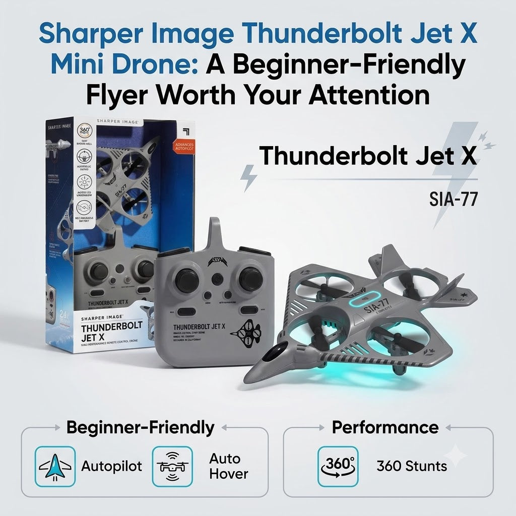 Sharper Image Thunderbolt Jet X Mini Drone Review: Beginner-Friendly Flyer