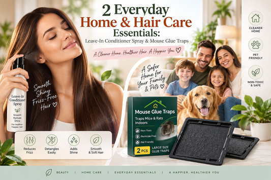 2 Everyday Home & Hair Care Essentials: Leave-In Conditioner Spray & Mouse Glue Traps