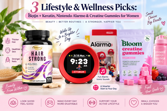 3 Lifestyle & Wellness Picks: Biotin + Keratin, Nintendo Alarmo & Creatine Gummies for Women