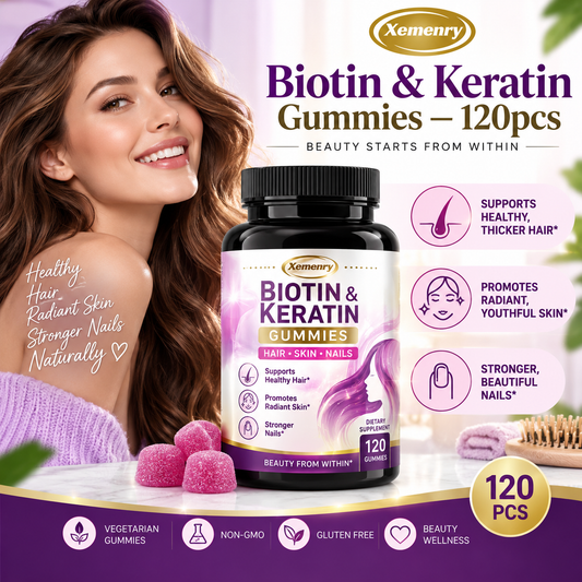 Biotin & Keratin Gummies 120pcs | Hair, Skin & Nail Support