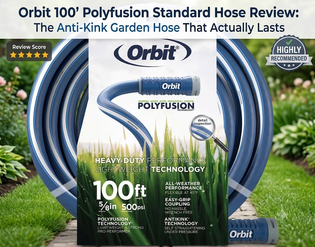 Orbit 100' Polyfusion Standard Garden Hose | Anti-Kink & Durable