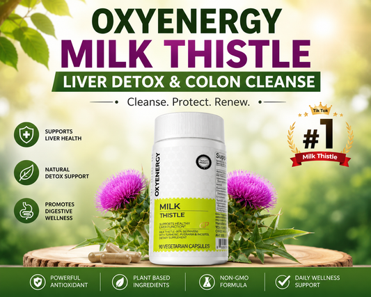 OxyEnergy Milk Thistle Liver Detox & Colon Cleanse | Daily Wellness
