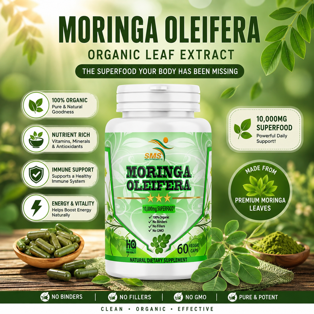 Moringa Oleifera Organic Leaf Extract | Superfood