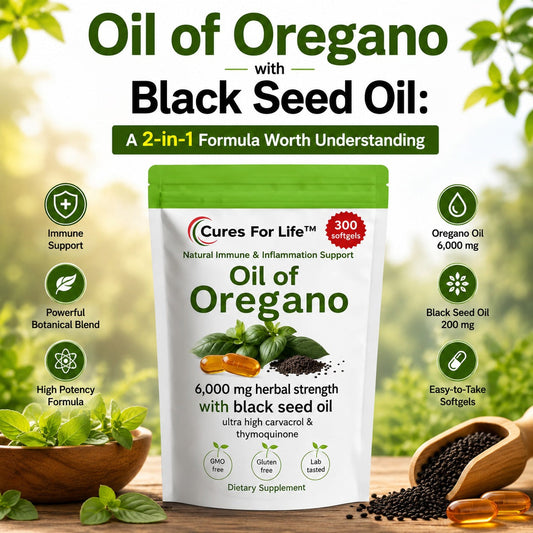 Oil of Oregano with Black Seed Oil | 2-in-1 Softgels