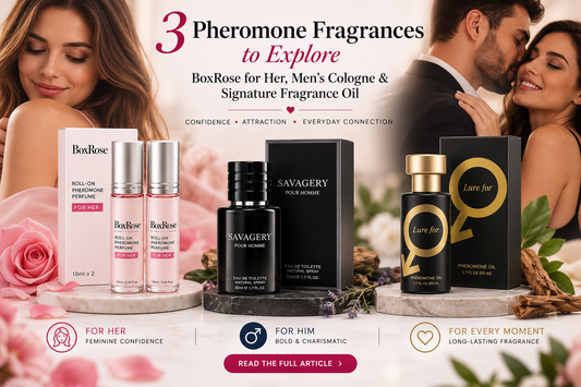 3 Pheromone Fragrances to Explore: BoxRose for Her, Men’s Cologne & Signature Fragrance Oil