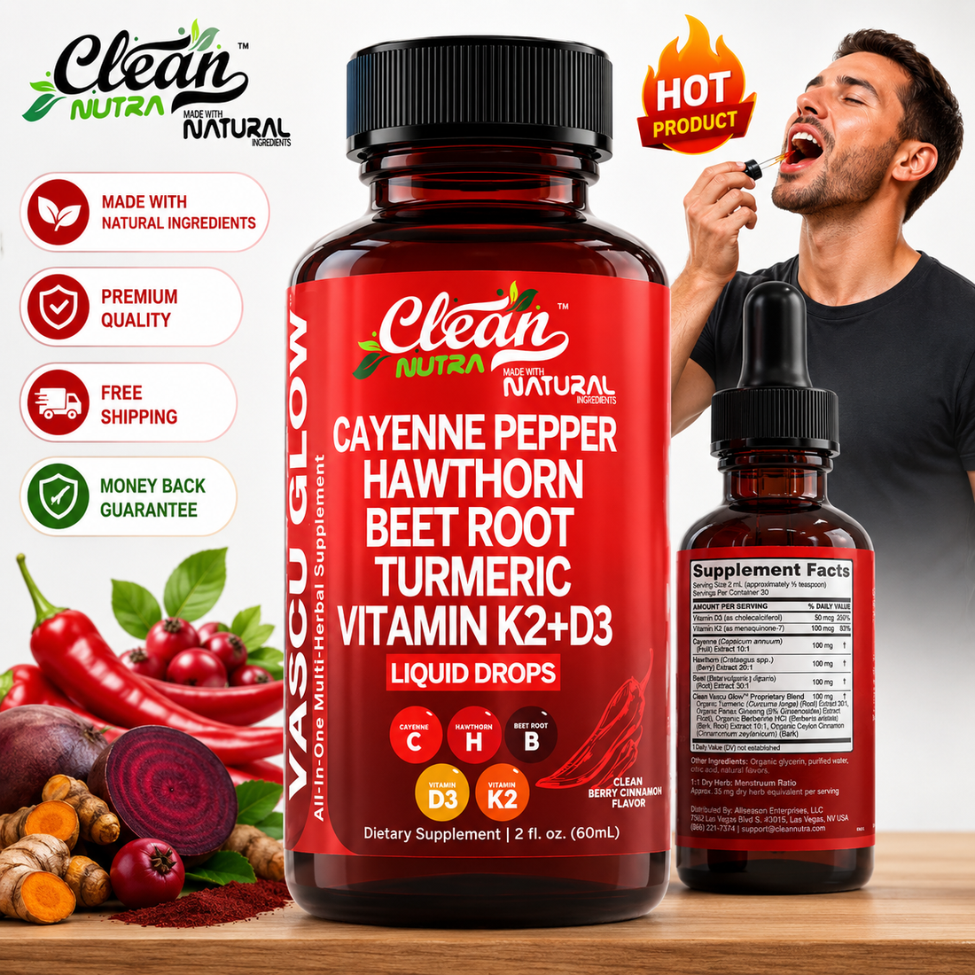 Cayenne Pepper & Hawthorn Berry Drops | Herbal Support