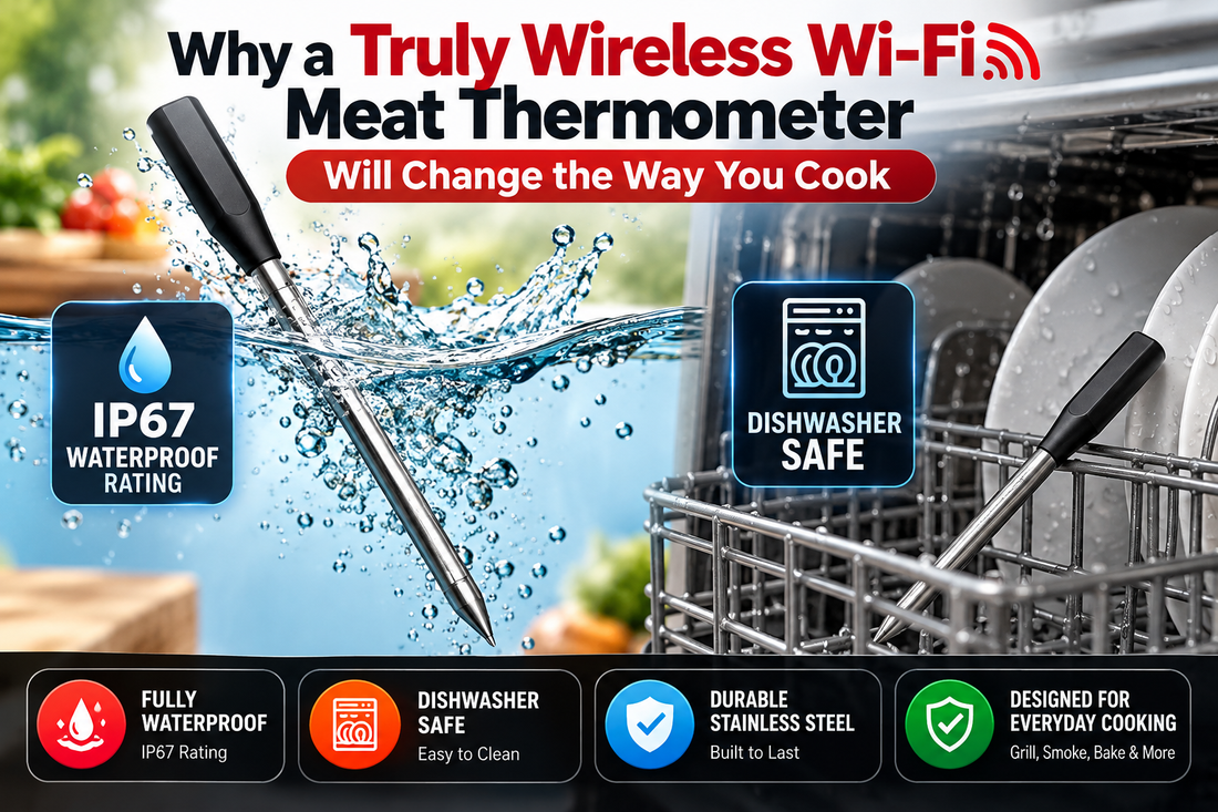 Truly Wireless Wi-Fi Meat Thermometer | Smarter Cooking Guide