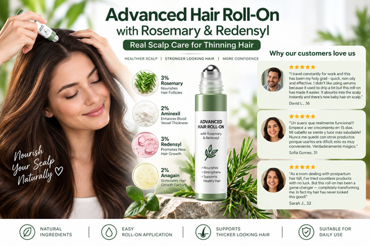 Advanced Hair Roll-On with Rosemary & Redensyl | Scalp Care
