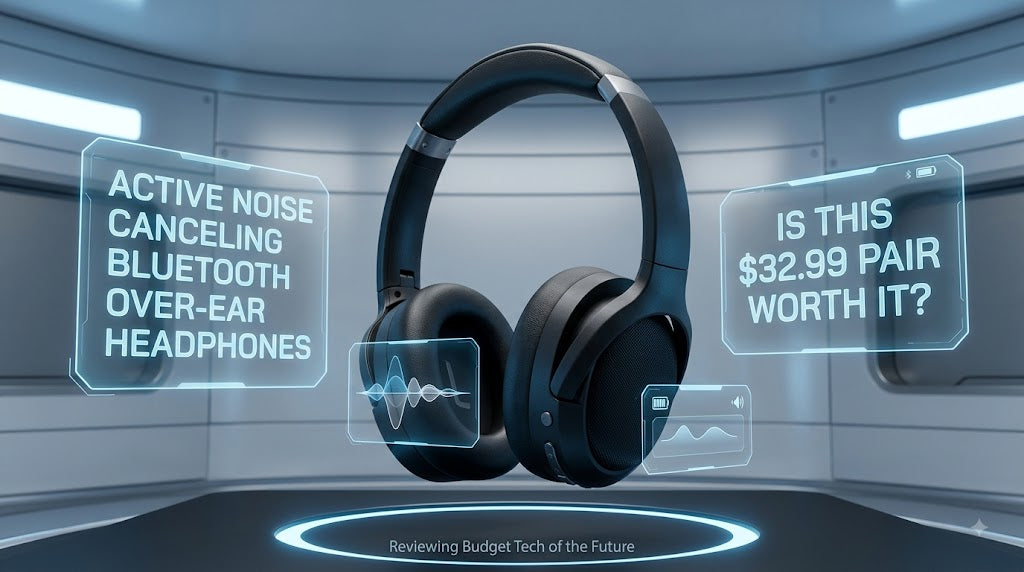 Active Noise Canceling Bluetooth Over-Ear Headphones | $32.99