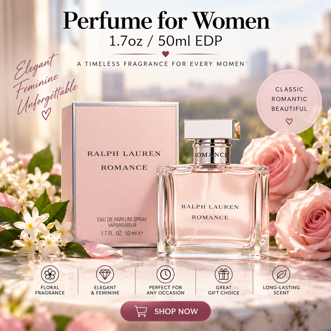 Perfume for Women 1.7oz / 50ml EDP | Elegant Fragrance
