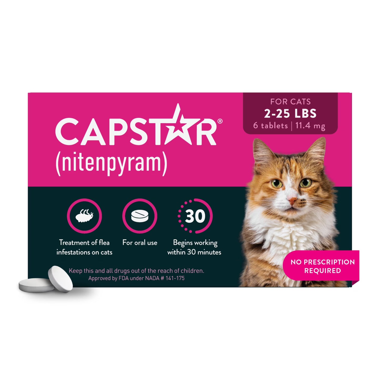Capstar 6 Tablets For Cats 2-25 LBS