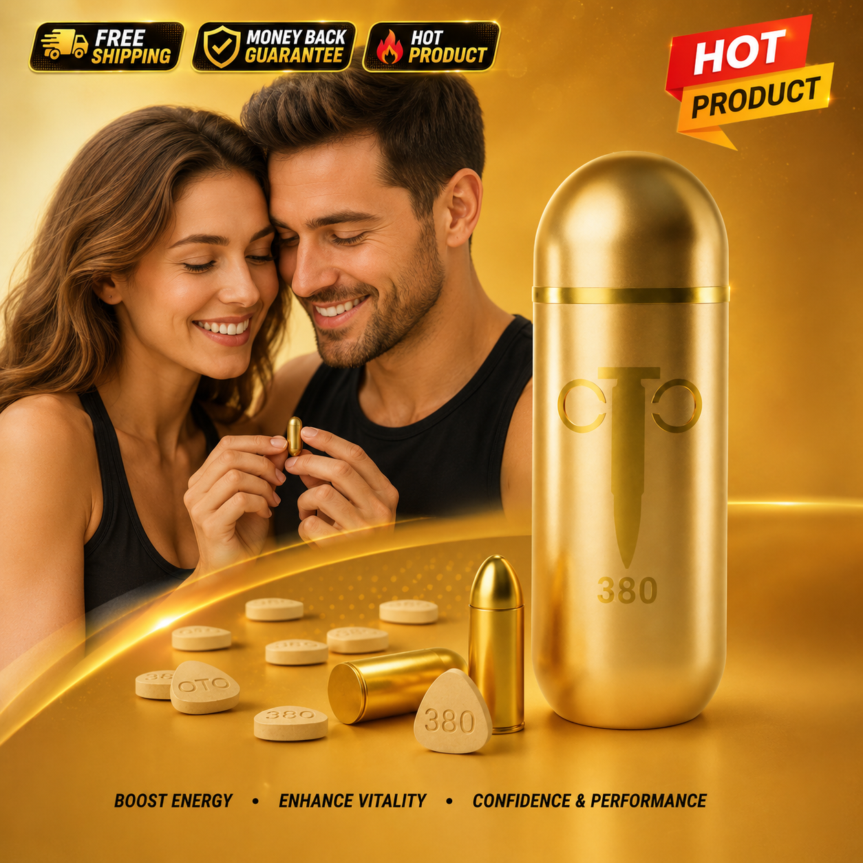 Golden Bullet male enhancement supplement capsules for men’s wellness