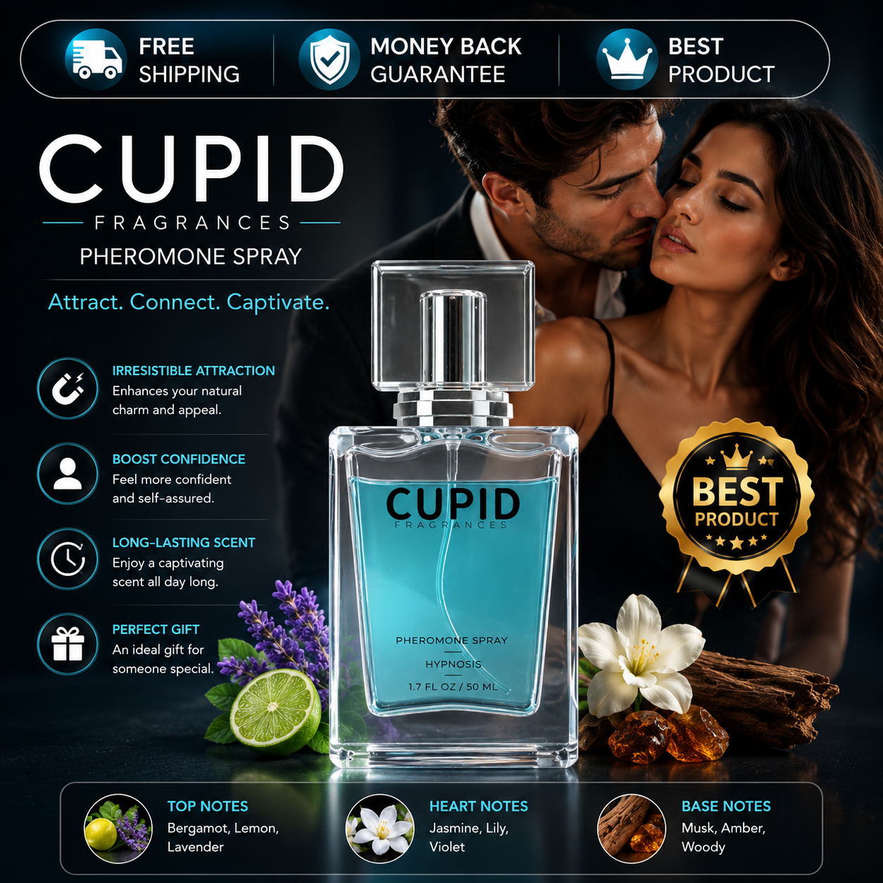 Men's Pheromone Cupid Infused Hypnosis Cologne