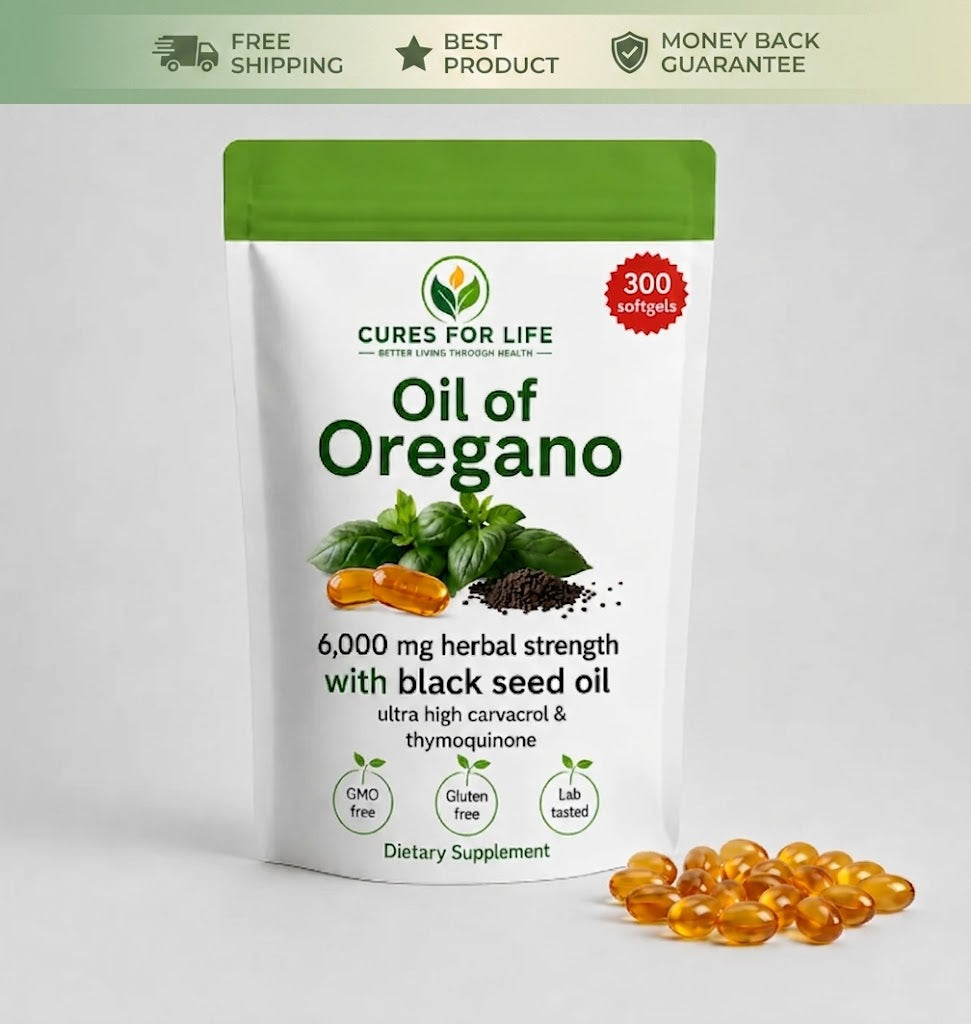 Oil of Oregano with Black Seed Oil, 165mg Carvacrol – 300 Softgels