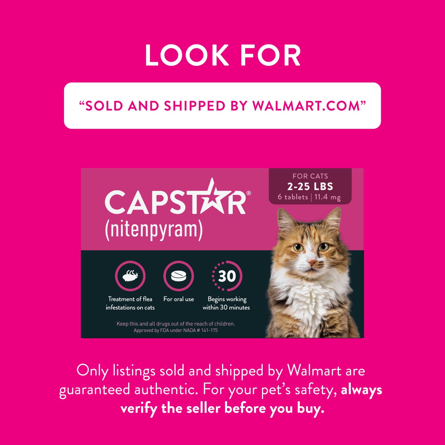 Capstar 6 Tablets For Cats 2-25 LBS