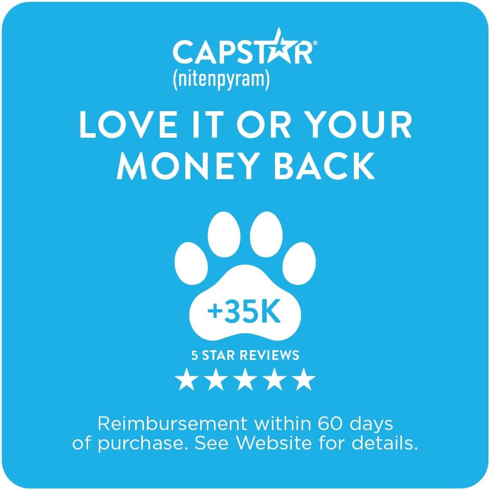 CAPSTAR Fast-Acting Oral Flea Treatment for Small Dogs 2–25 lbs – 6 Tablets