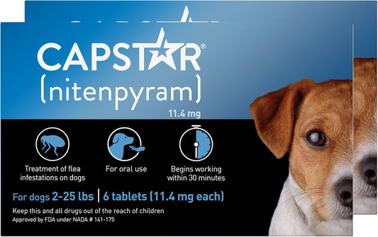 CAPSTAR Fast-Acting Oral Flea Treatment for Small Dogs 2–25 lbs – 6 Tablets