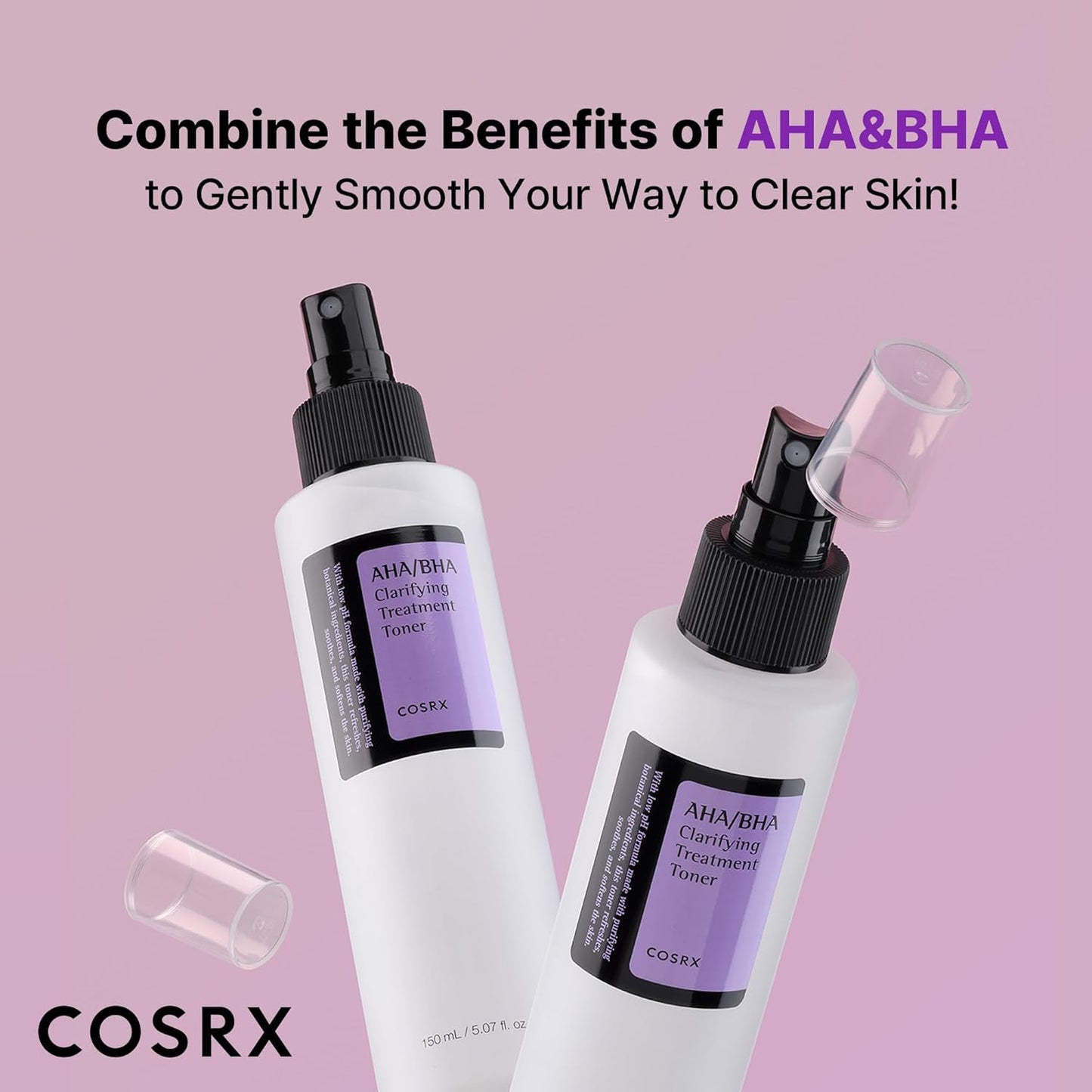 COSRX AHA/BHA Clarifying Treatment Toner – 150ml / 5.07 fl oz Exfoliating Facial Spray