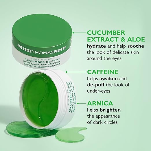 Peter Thomas Roth Cucumber De-Tox Hydra-Gel Eye Patches – 60 Count