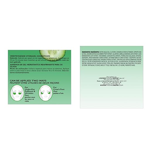 Peter Thomas Roth Cucumber De-Tox Hydra-Gel Eye Patches – 60 Count