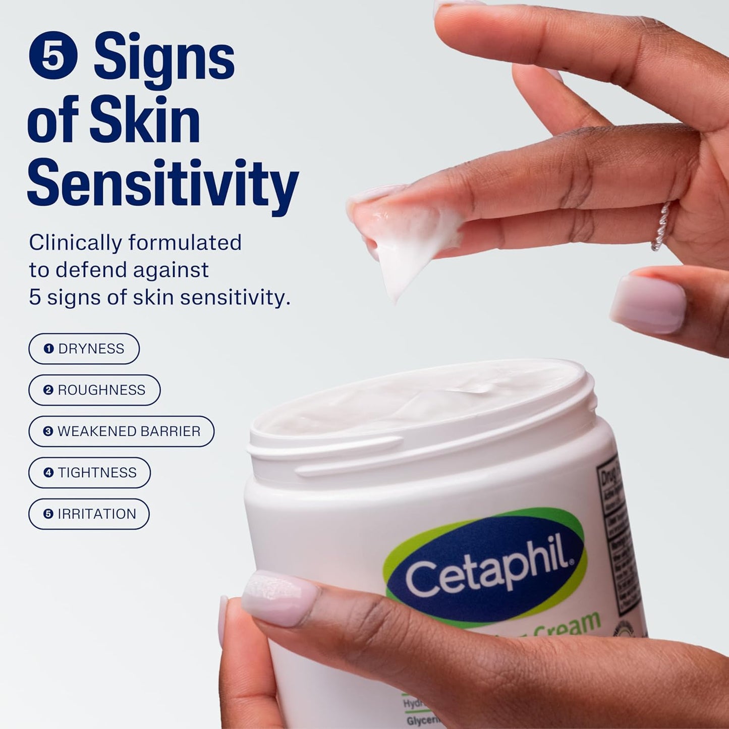Cetaphil Face & Body Moisturizer, Hydrating Moisturizing Cream for Dry to Very Dry, Sensitive Skin, NEW 20 oz, Fragrance Free, Non-Comedogenic, Non-Greasy