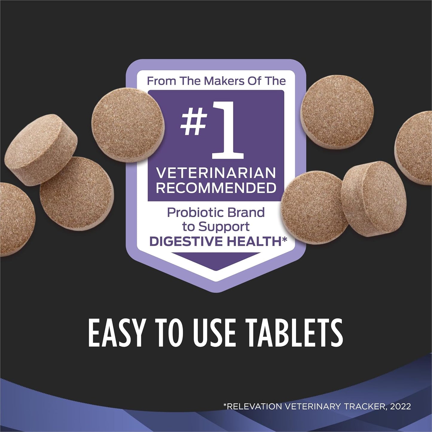 Purina Pro Plan FortiFlora Probiotic Supplements for Dogs – 90 Chewable Tablets