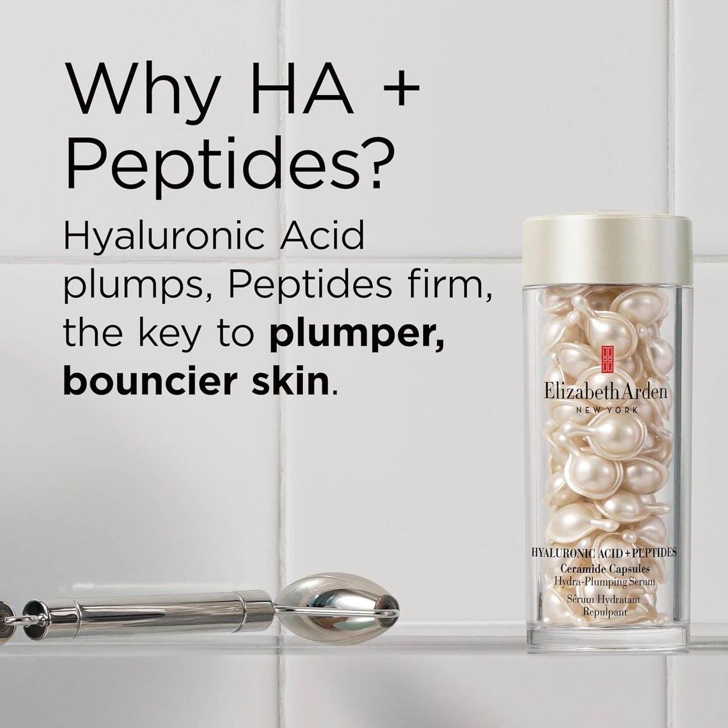 Elizabeth Arden Hyaluronic Acid Ceramide Hydra-Plumping Serum Capsules – 60 Count