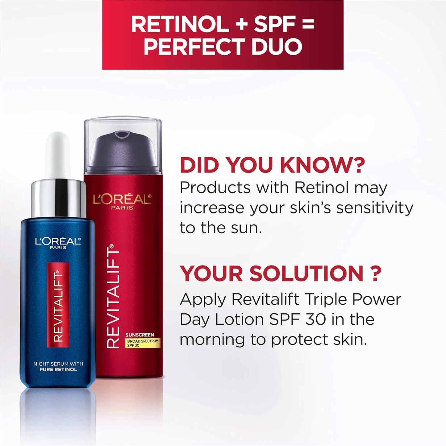 L'Oreal Paris Revitalift Derm Intensives Night Serum 0.3% Pure Retinol - 1.0 oz.