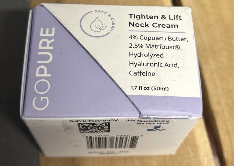 goPure Tighten & Lift Neck & Chest Moisturizer Cream for Visibly Firming 1.7 oz