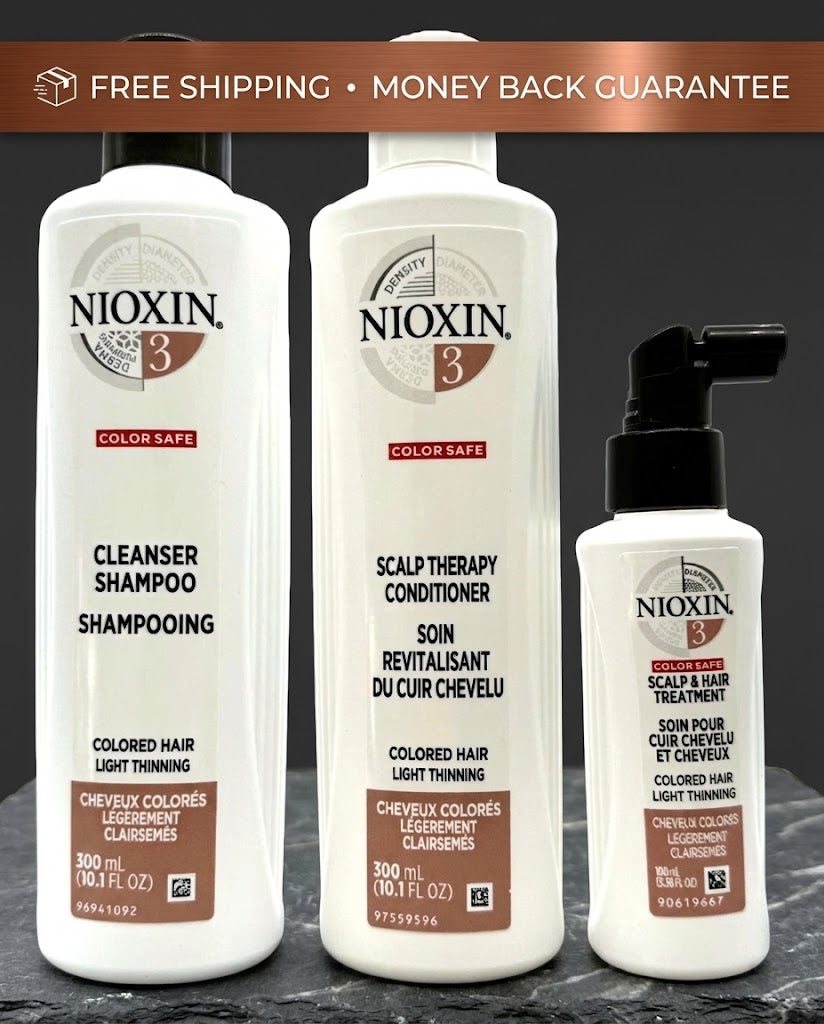 NIOXIN System 3 Hair Care Kit for Colored & Fine Hair – 3 Piece Set
