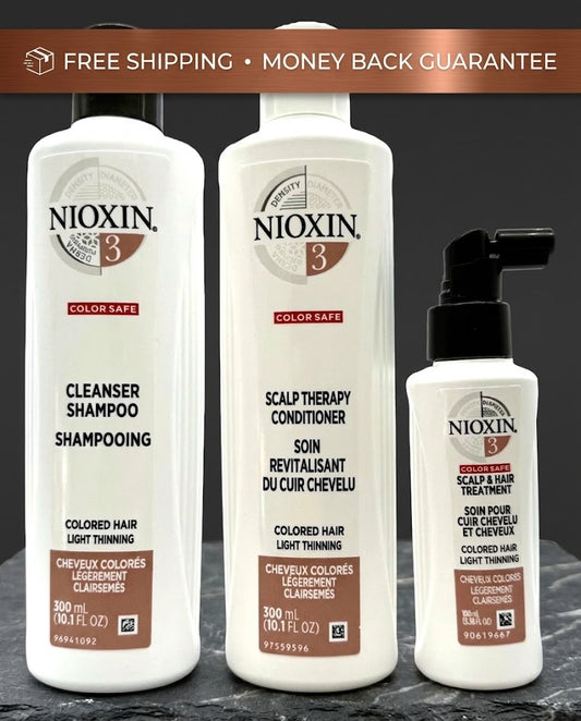 NIOXIN System 3 Hair Care Kit for Colored & Fine Hair – 3 Piece Set
