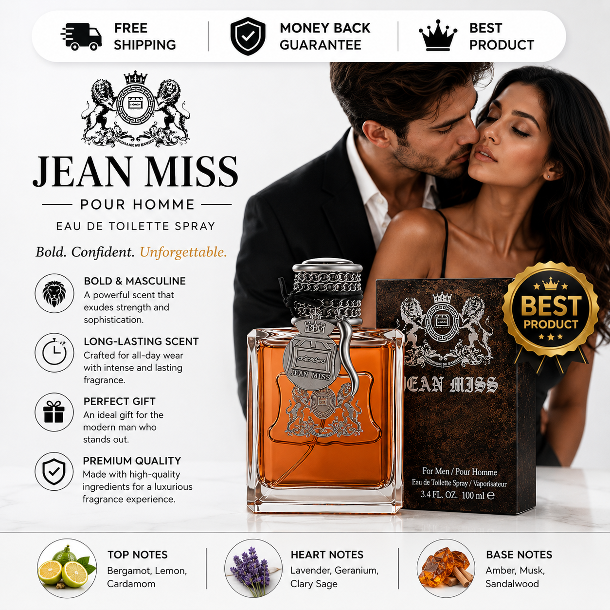 Pheromone Eau de Toilette for Men 100ml