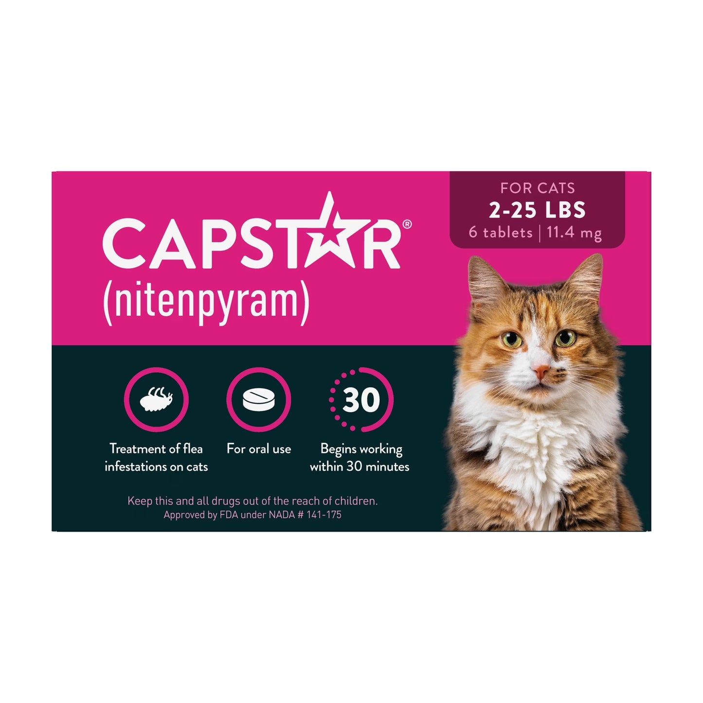 Capstar 6 Tablets For Cats 2-25 LBS
