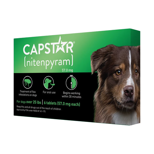 CAPSTAR Fast-Acting Oral Treatment, Large Dogs over 25 lbs 6 Tabs
