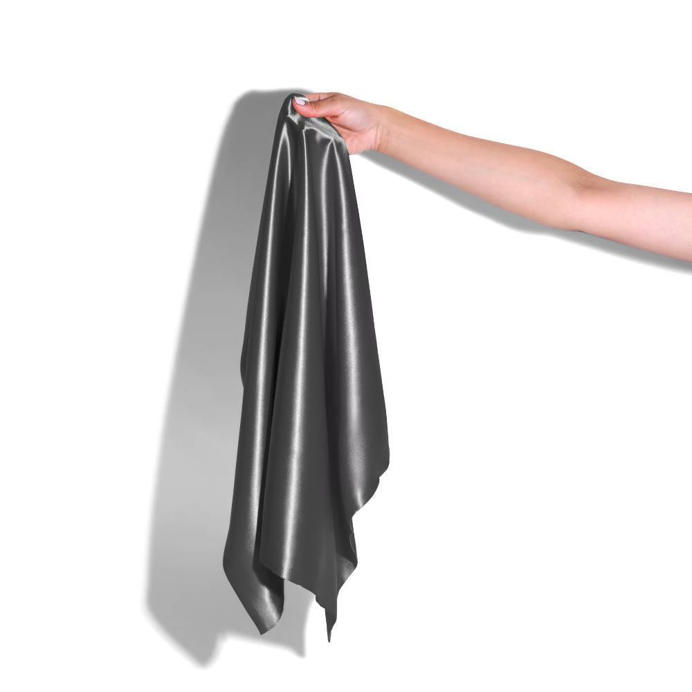 Blissy 100% Mulberry Silk Pillowcase King Size – 600 Thread Count Dark Gray