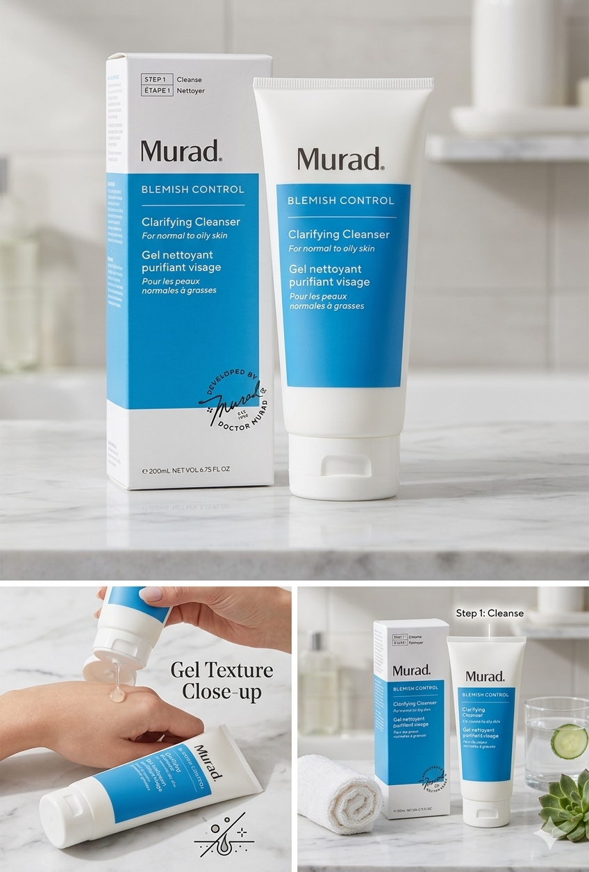 Murad Acne Control Clarifying Cleanser – 6.7 fl oz Deep Cleansing Face Wash