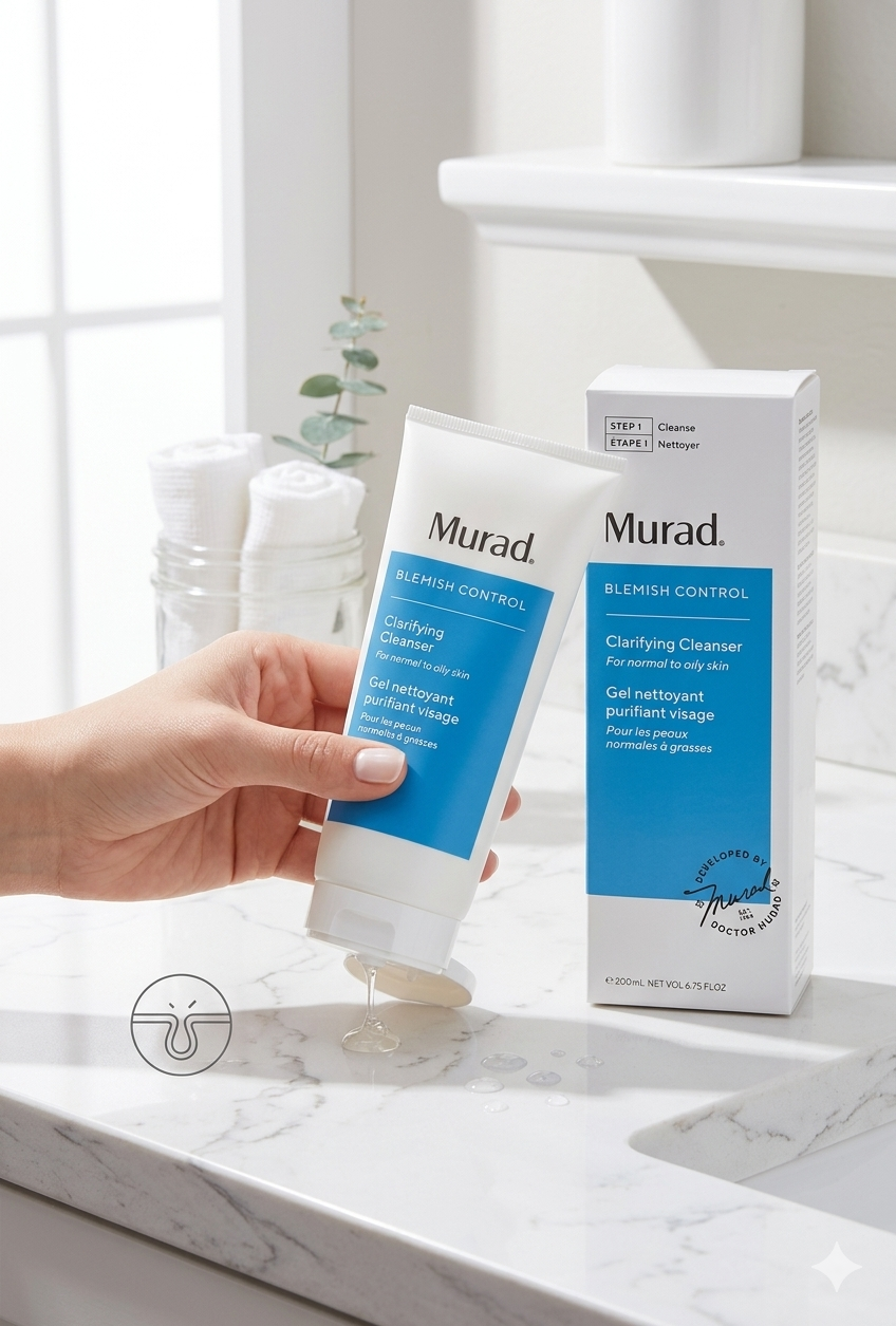 Murad Acne Control Clarifying Cleanser – 6.7 fl oz Deep Cleansing Face Wash