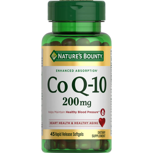 Nature’s Bounty Co Q-10 200mg Softgels – 45 Count Heart Health Supplement