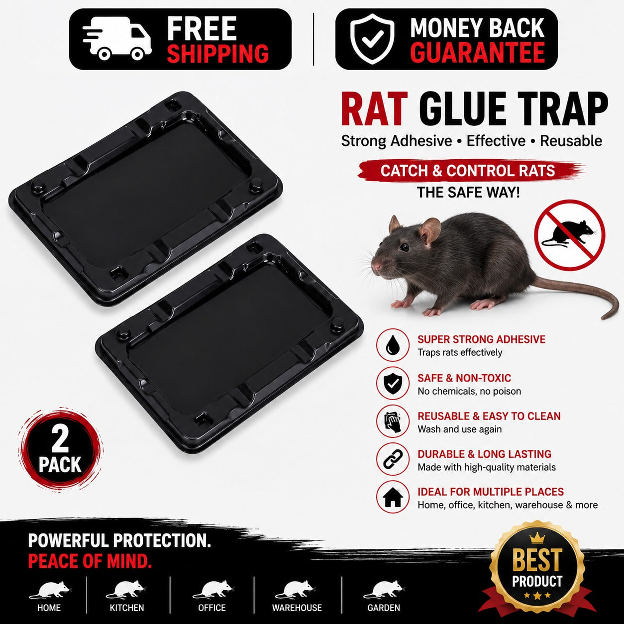 Large Mouse Glue Traps for indoor mice and rat pest control