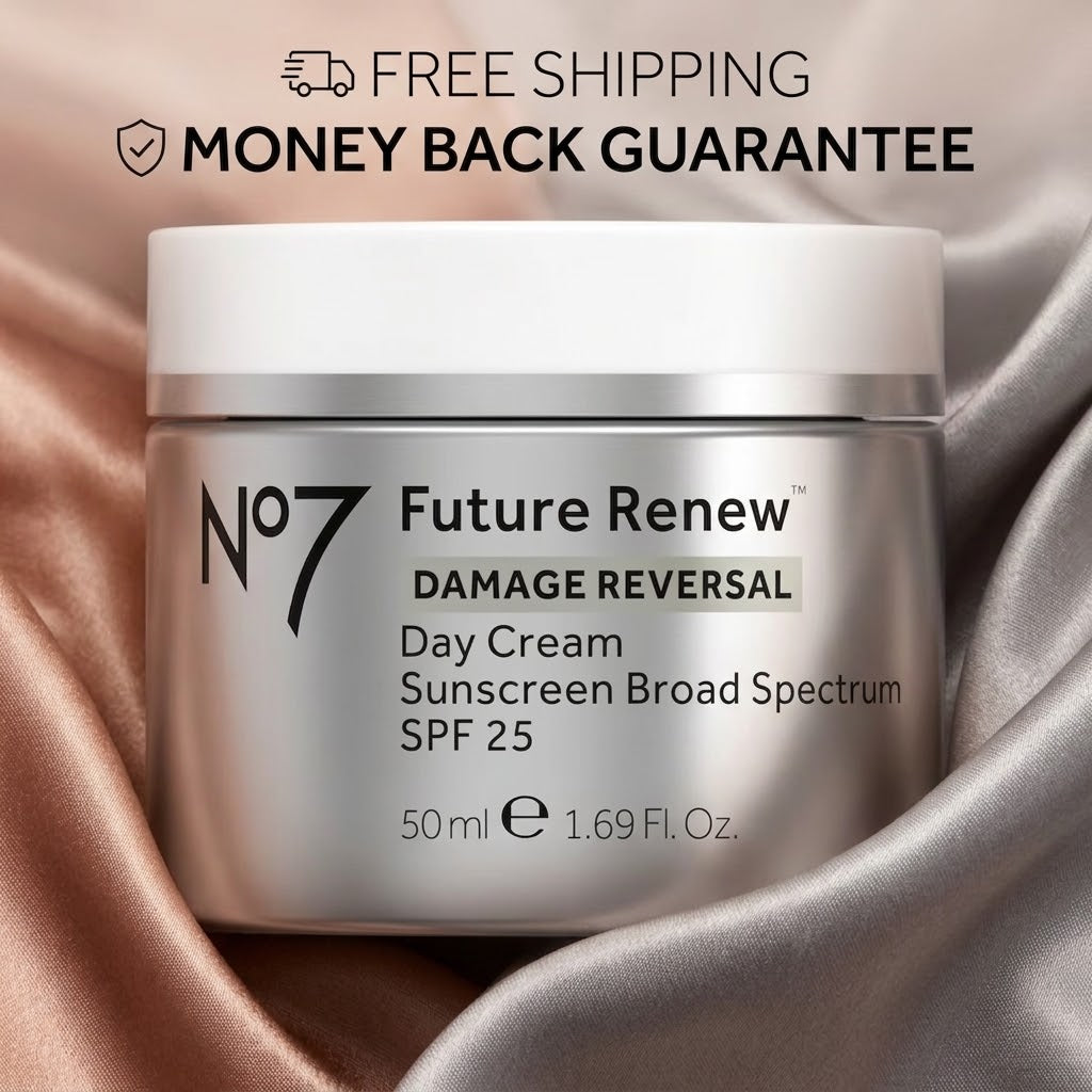 No7 Future Renew Damage Reversal Day Cream SPF 25 – 1.69 oz Anti-Aging Moisturizer
