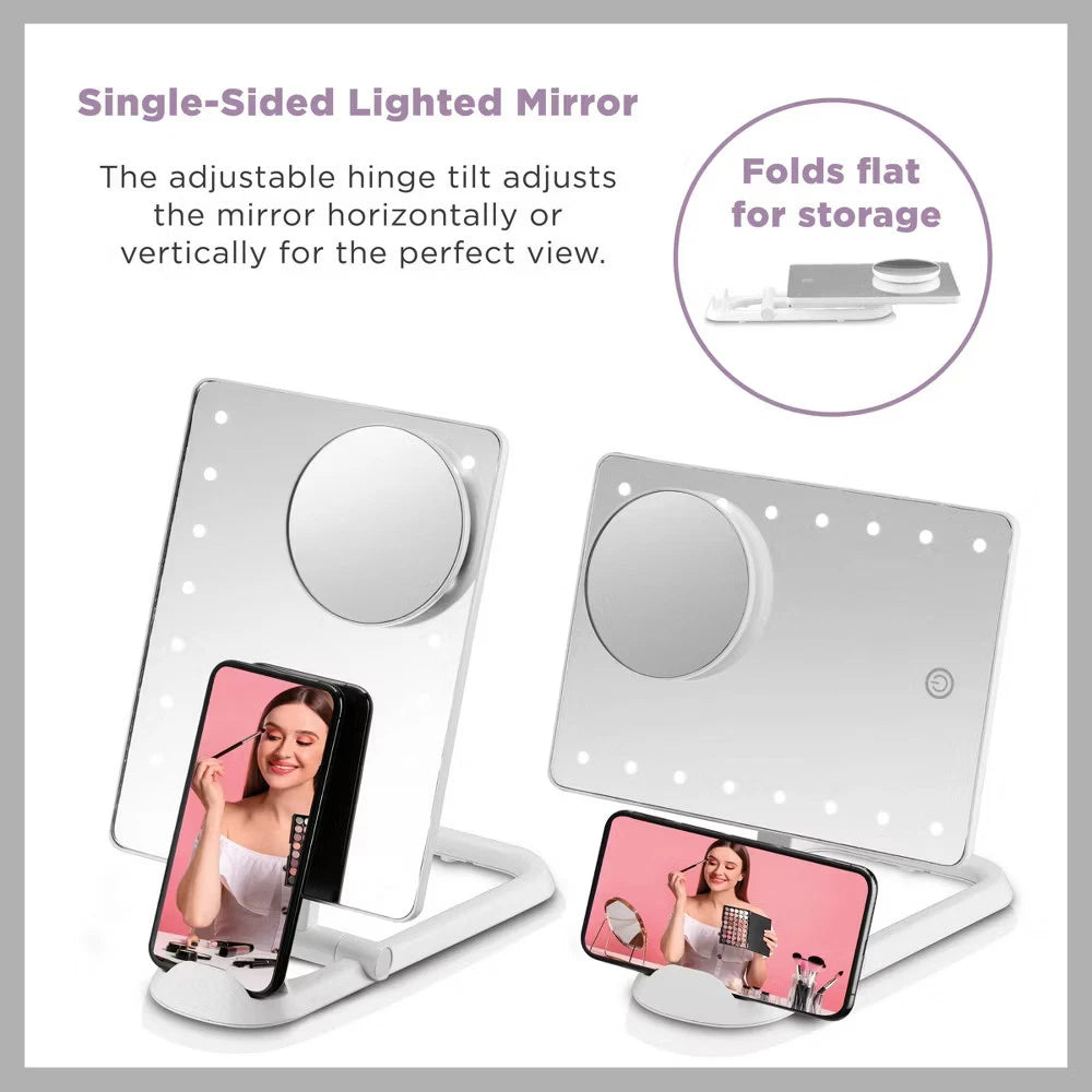 Conair LED Hollywood Lighted Social Media Vanity Cosmetic Makeup Mirror White