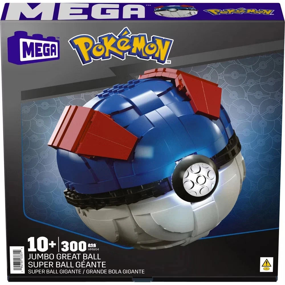 MEGA Pokemon Jumbo Great Ball Building Kit with Lights - 299pcs N-A1R5S1