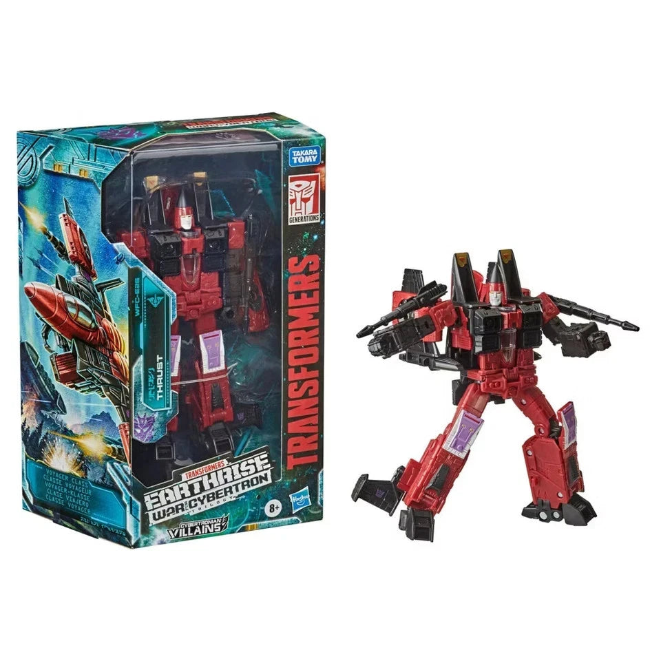 Transformers Generations War for Cybertron Earthrise WFC-E26 Voyager Class Decepticon Thrust | Transformers Earthrise 6 Inch Action Figure War For Cybertron Deluxe Class - Thrust Reissue