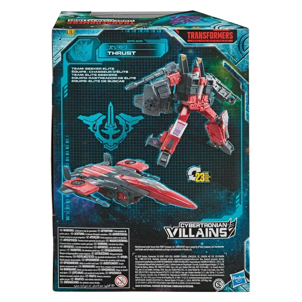 Transformers Generations War for Cybertron Earthrise WFC-E26 Voyager Class Decepticon Thrust | Transformers Earthrise 6 Inch Action Figure War For Cybertron Deluxe Class - Thrust Reissue