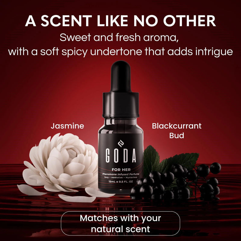 GODA For Her Pheromone Perfume For Women Long-Lasting with Jasmine&Rose 15ml