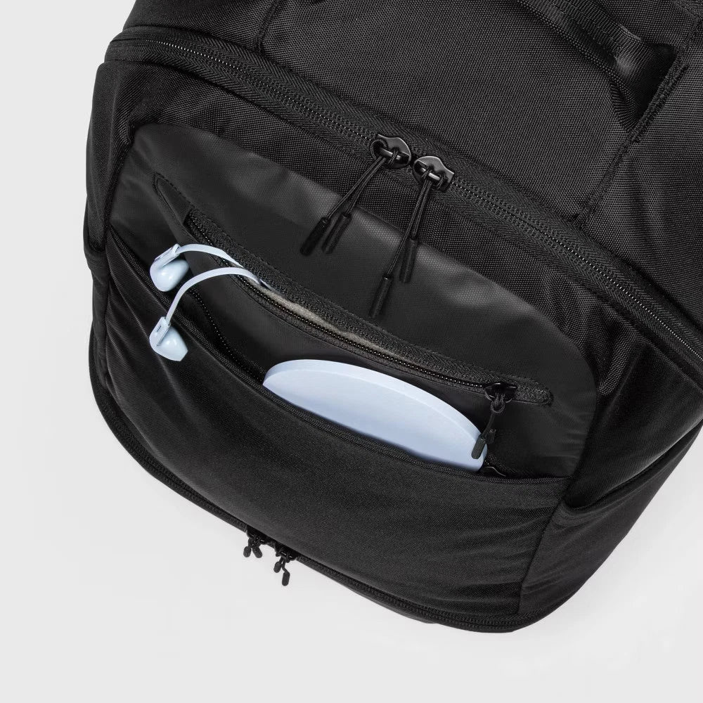 21" All in Motion Travel Commute Lightweight Backpack Black - Adjustable Straps