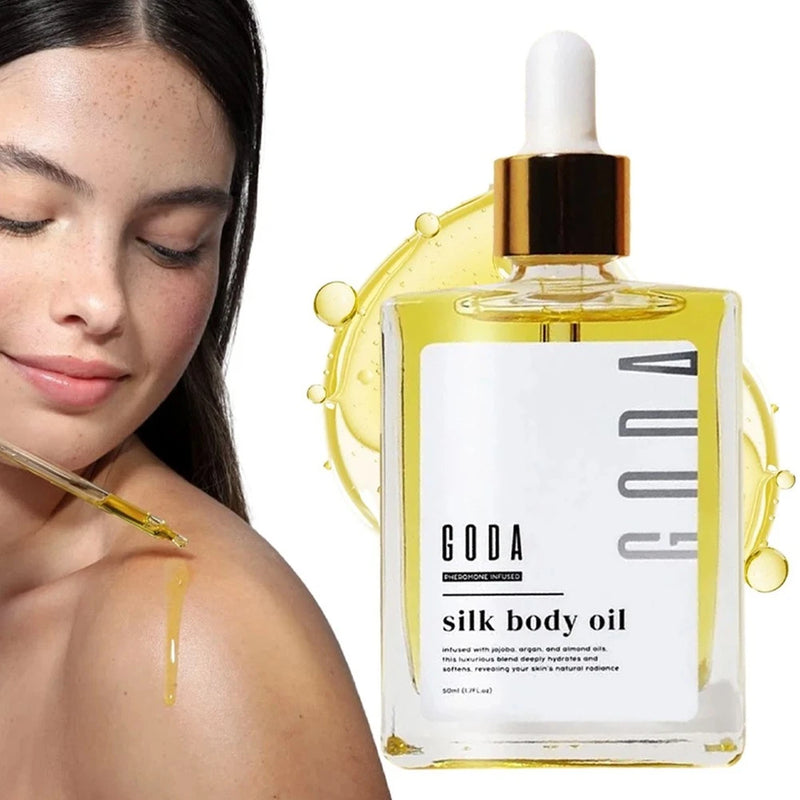 GODA Silk Body Oil Women Firming Anti Aging Moisturizer Formula Shower Oil 1.7oz