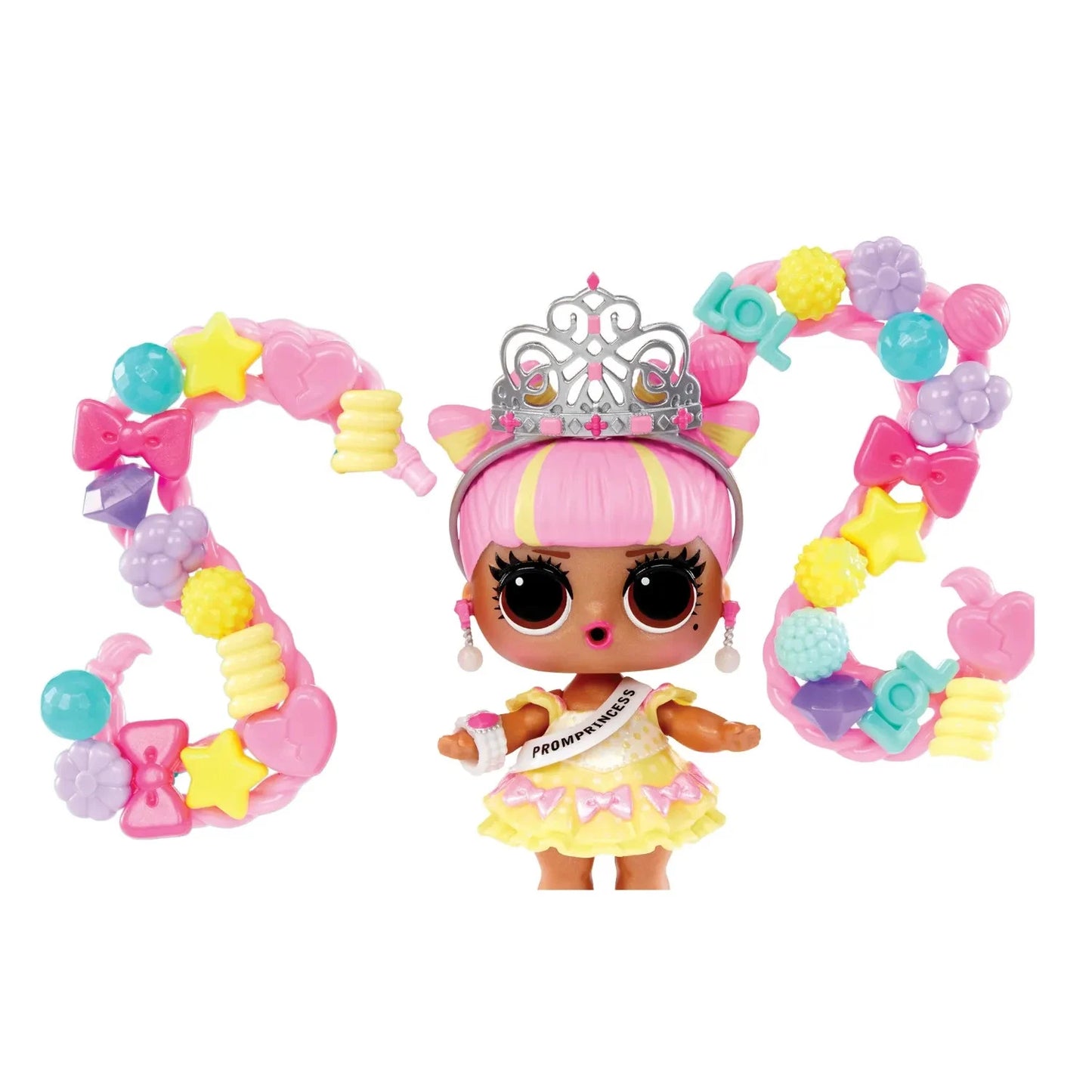 LOL Surprise 528364 Hair Beads Salon Playset with Doll, 100 Beads, Hair Ties,
