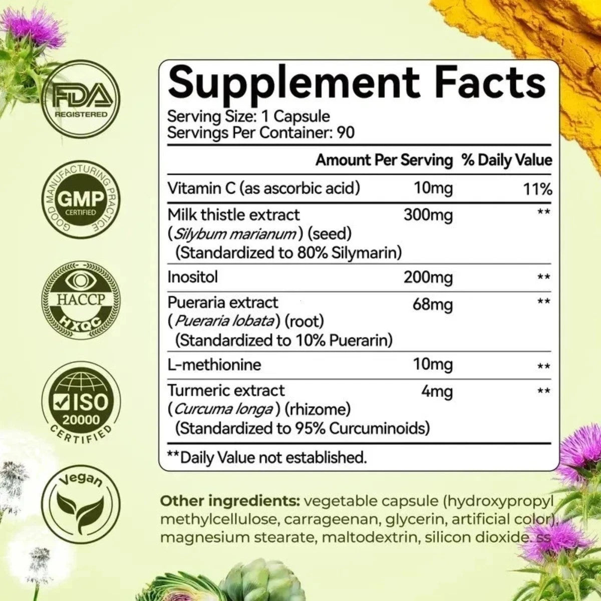 Oxyenergy Milk Thistle Supplement with 80% Silymarin, Dietary Supplement