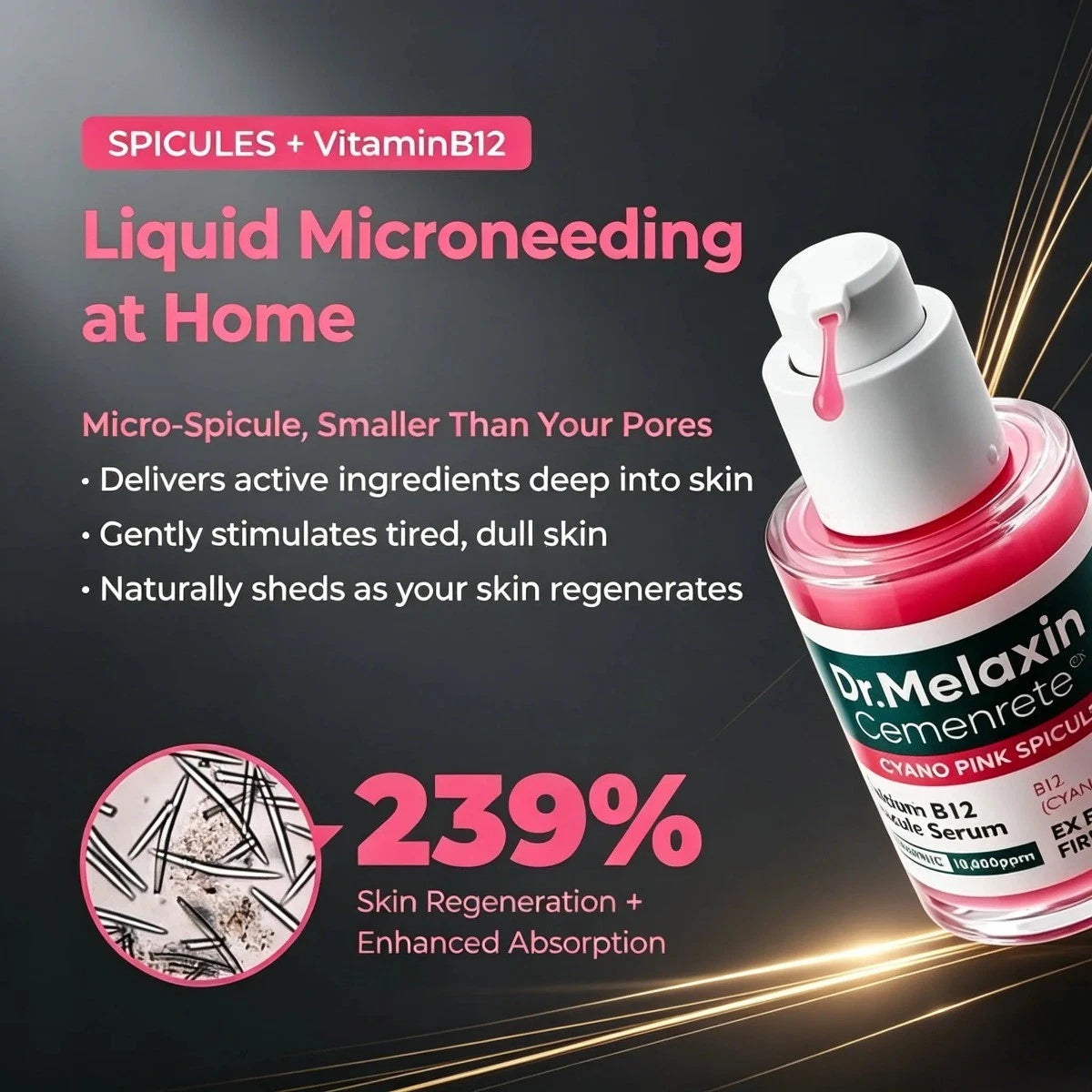 Dr. Melaxin Lumi Firm & Lift Duo–Cyano Pink Spicule & Picotonic for Skin Repair